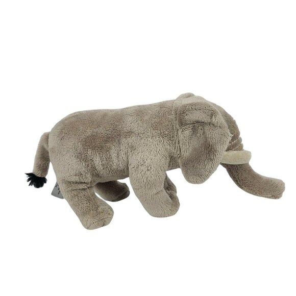 FAO Schwarz Elephant 10 inch Plush Tusks Gray Stuffed Animal Toys R Us Toy - Picture 3 of 8